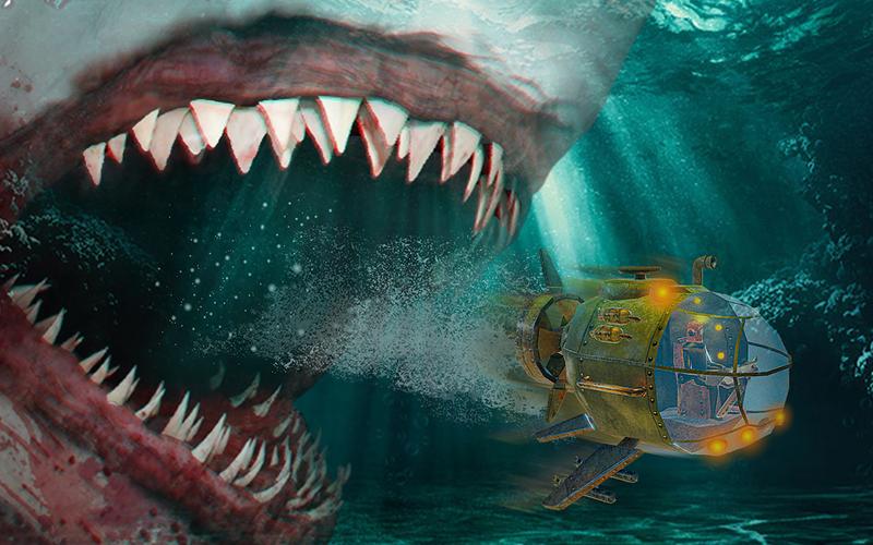 Megalodon shark fish eater Captura de tela 1