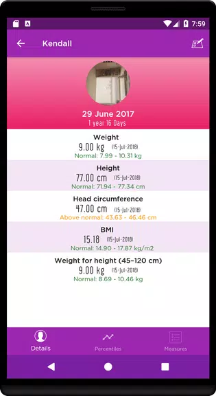 Schermata Child Growth Tracking 4