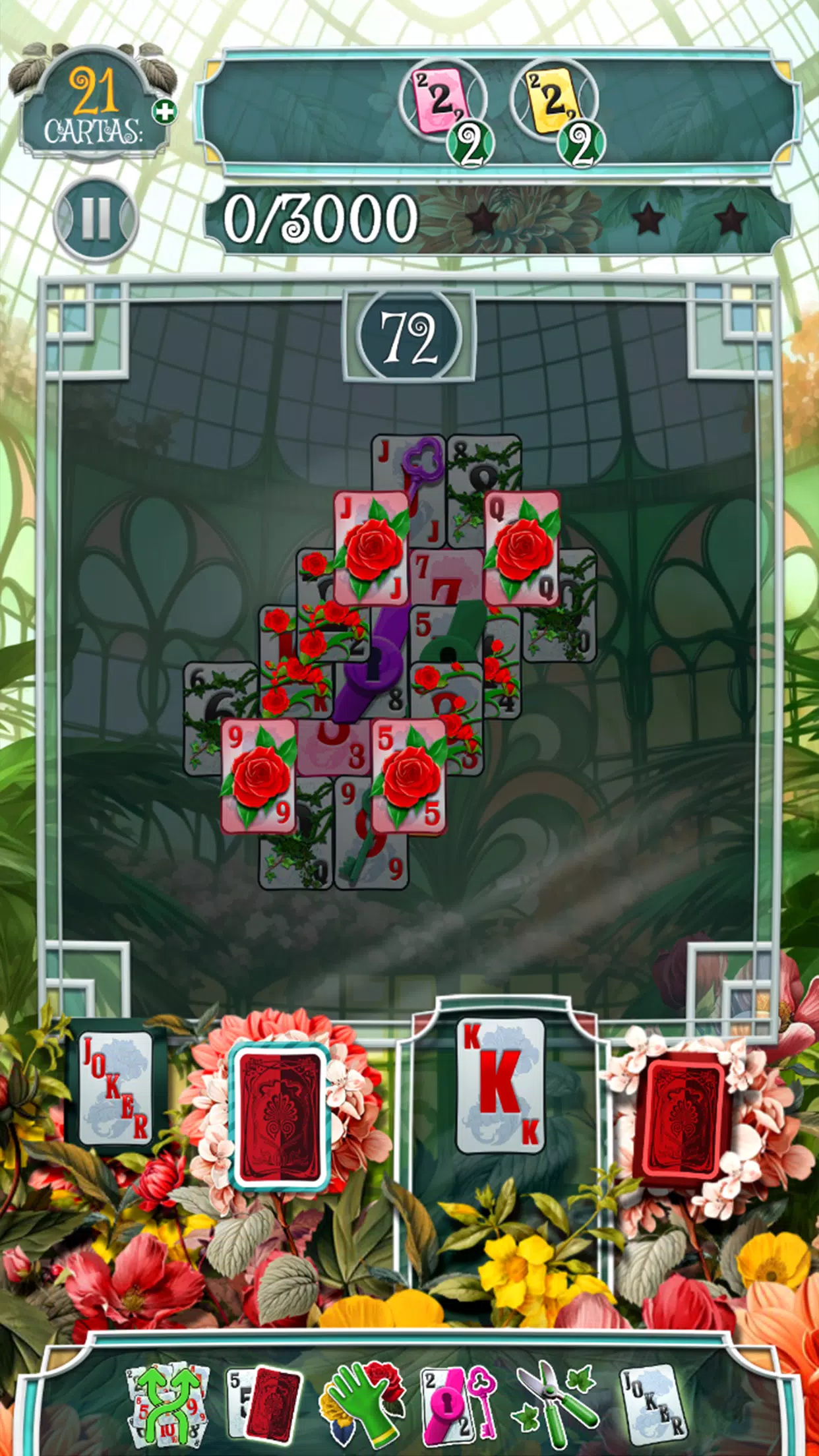 Greenhouse Solitaire TriPeaks स्क्रीनशॉट 4