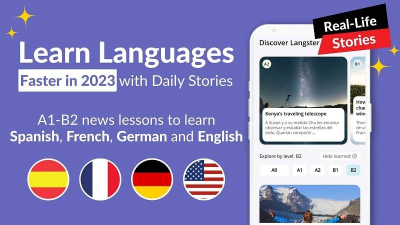 Learn Languages with Langster Captura de pantalla 1