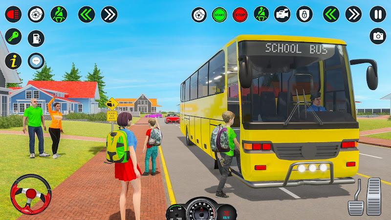 School Bus Driving Games 3D Zrzut ekranu 2