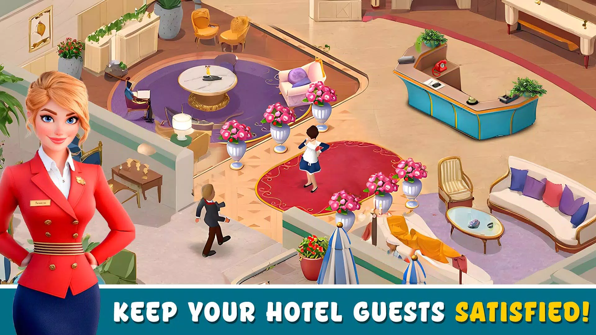 Hotel games: idle hotel tycoon Captura de tela 2