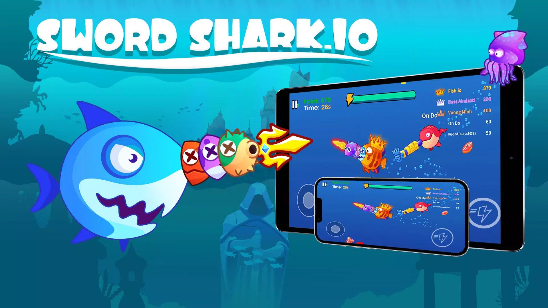 Sword Shark.io Schermafbeelding 1