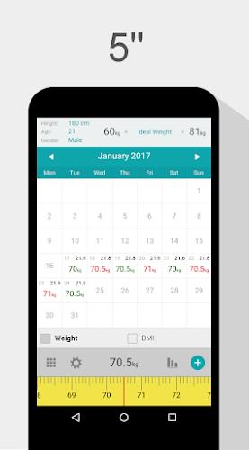 Weight Calendar Скриншот 1