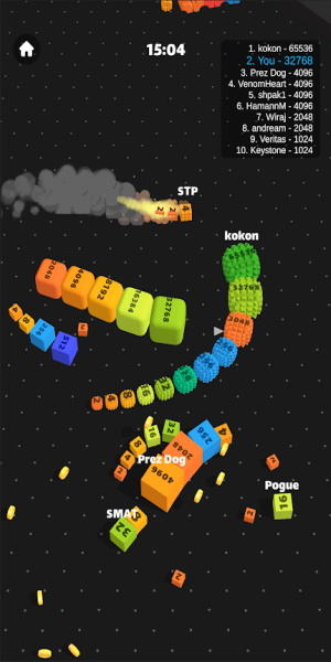 Snake Cube Arena: Merge 2048 Ảnh chụp màn hình 3