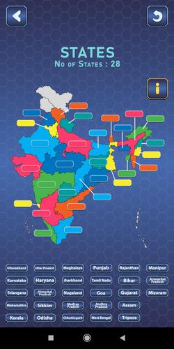 India Mapper-(India Map Game) Zrzut ekranu 4