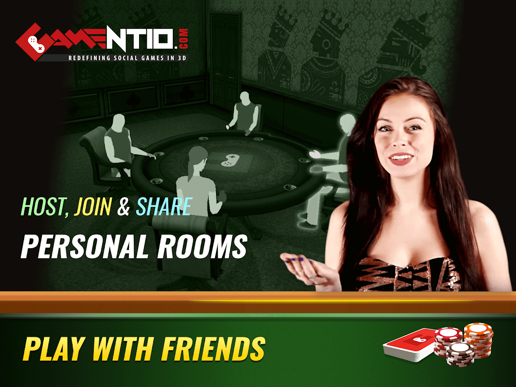 Gamentio 3D: Poker Teenpatti R ဖန်သားပြင်ဓာတ်ပုံ 3