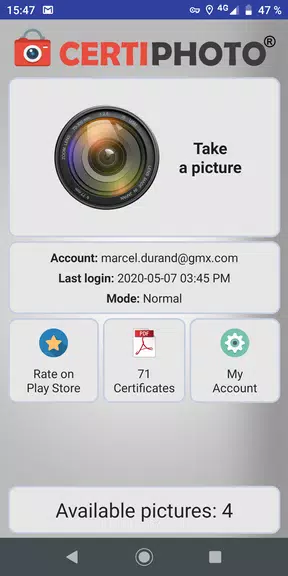 CertiPhoto स्क्रीनशॉट 1