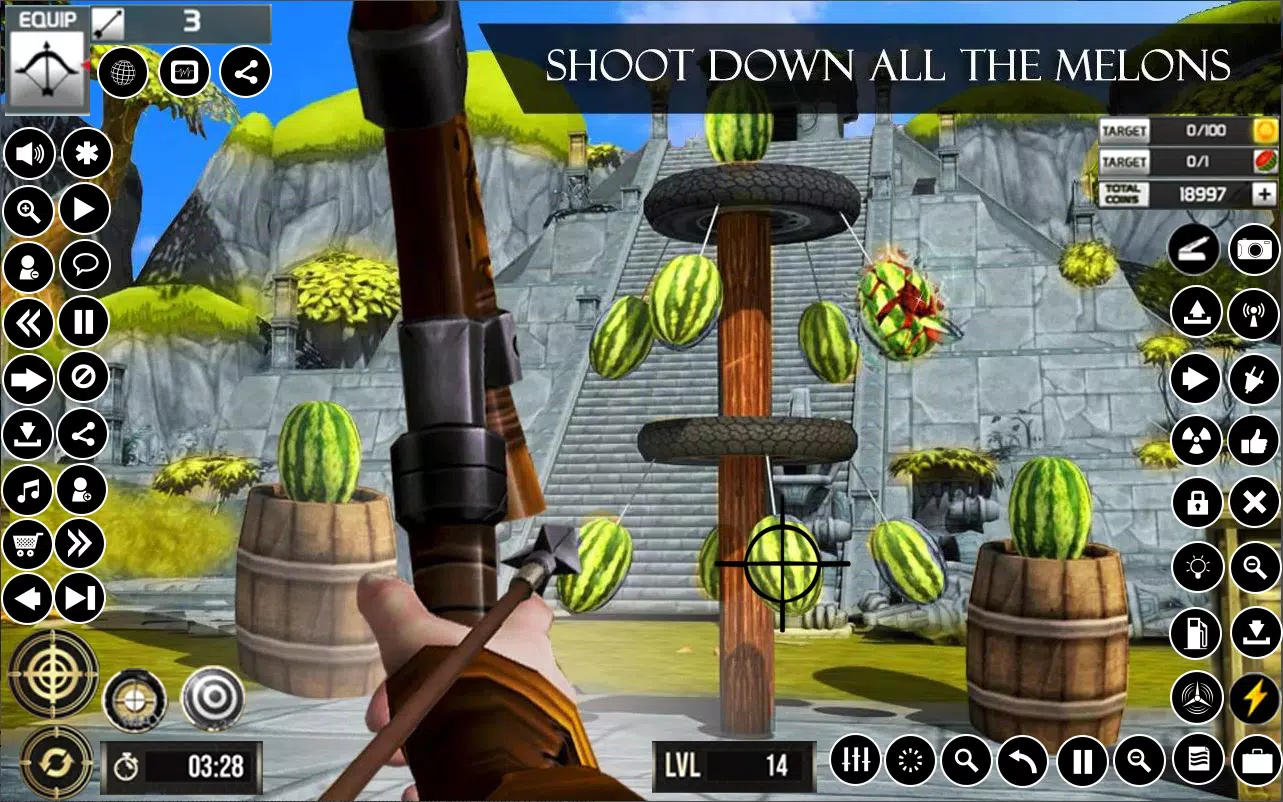 Watermelon Archery Games 3D Ekran Görüntüsü 1