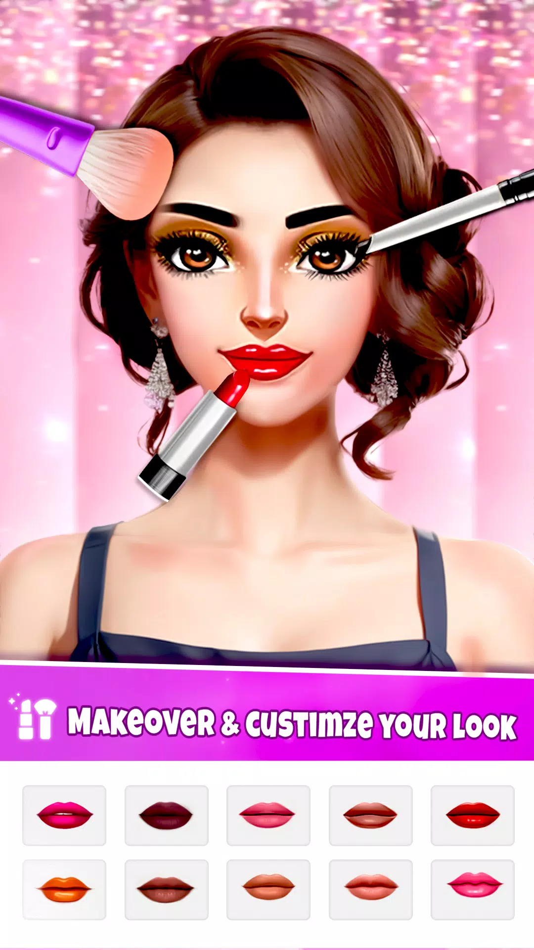 Fashion Dress Up, Makeup Game Ekran Görüntüsü 1