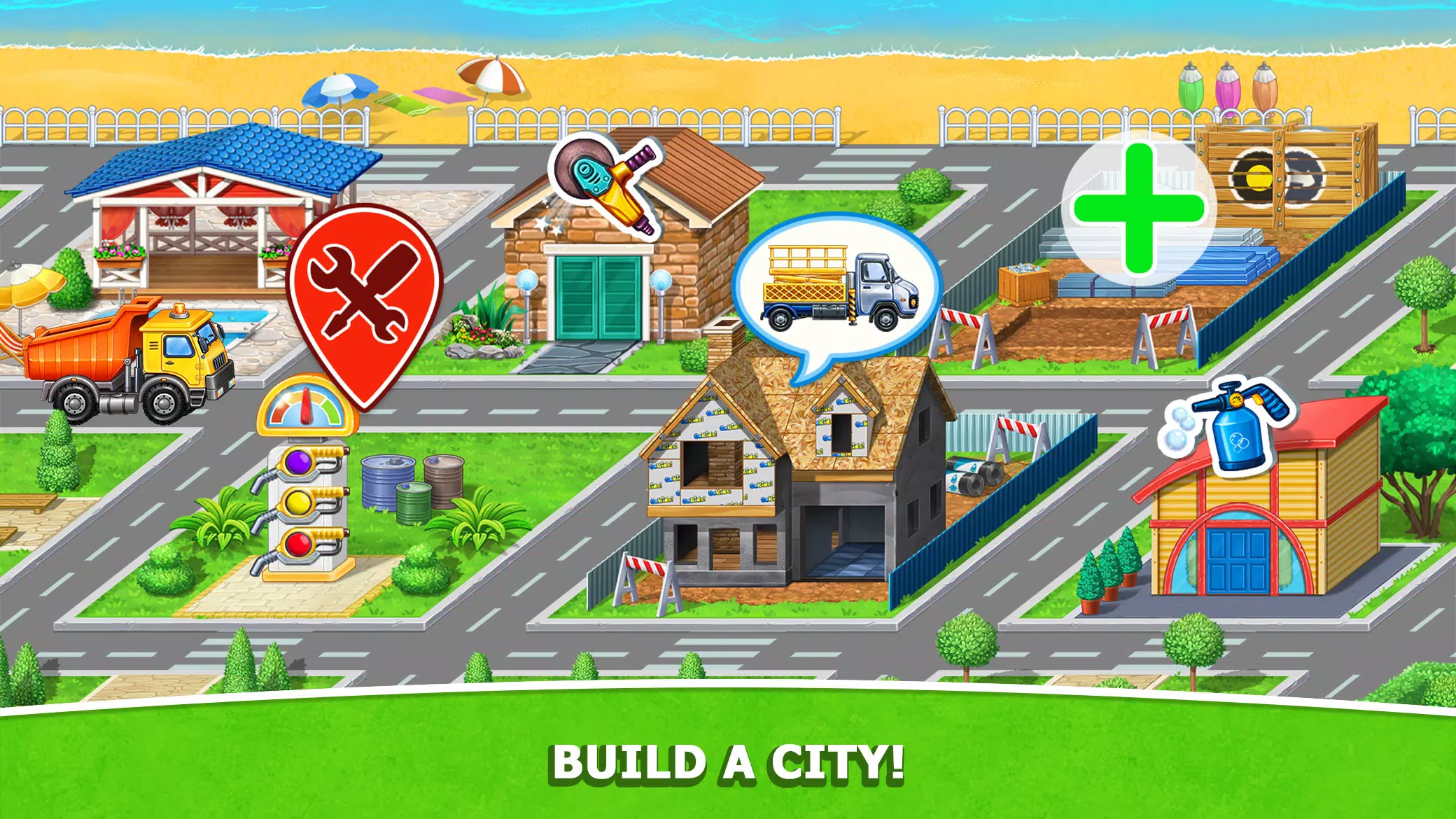 Kids Truck: City Builder Games Ảnh chụp màn hình 1