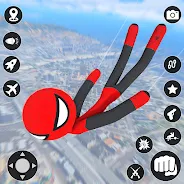 StickMan Rope Hero Spider Game স্ক্রিনশট 1