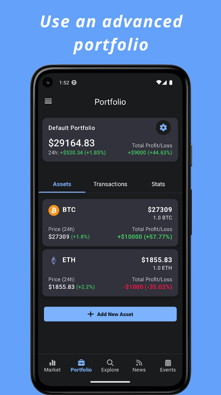 Crypto Hub Coin Stats Tracker ภาพหน้าจอ 2