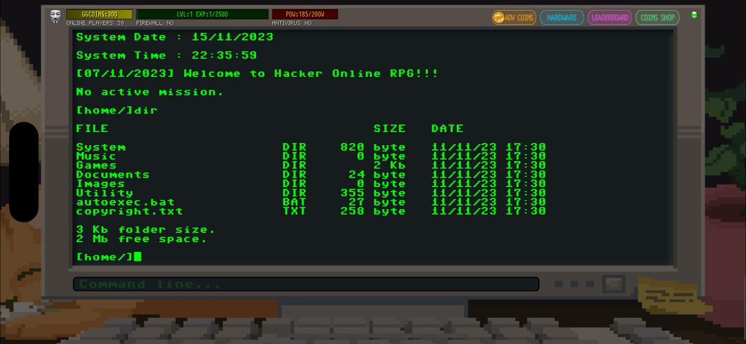 Hacker Online RPG 스크린샷 3