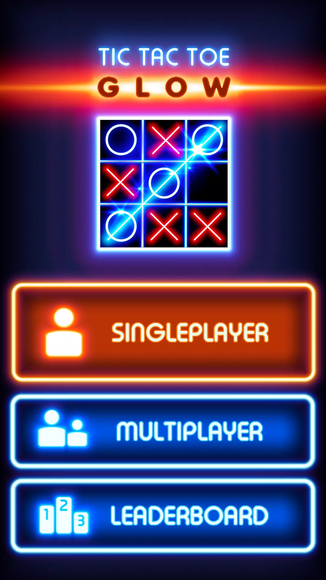 Tic Tac Toe Glow: 2 Players Screenshot 1