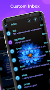 Blue Blossoms SMS Theme 스크린샷 1