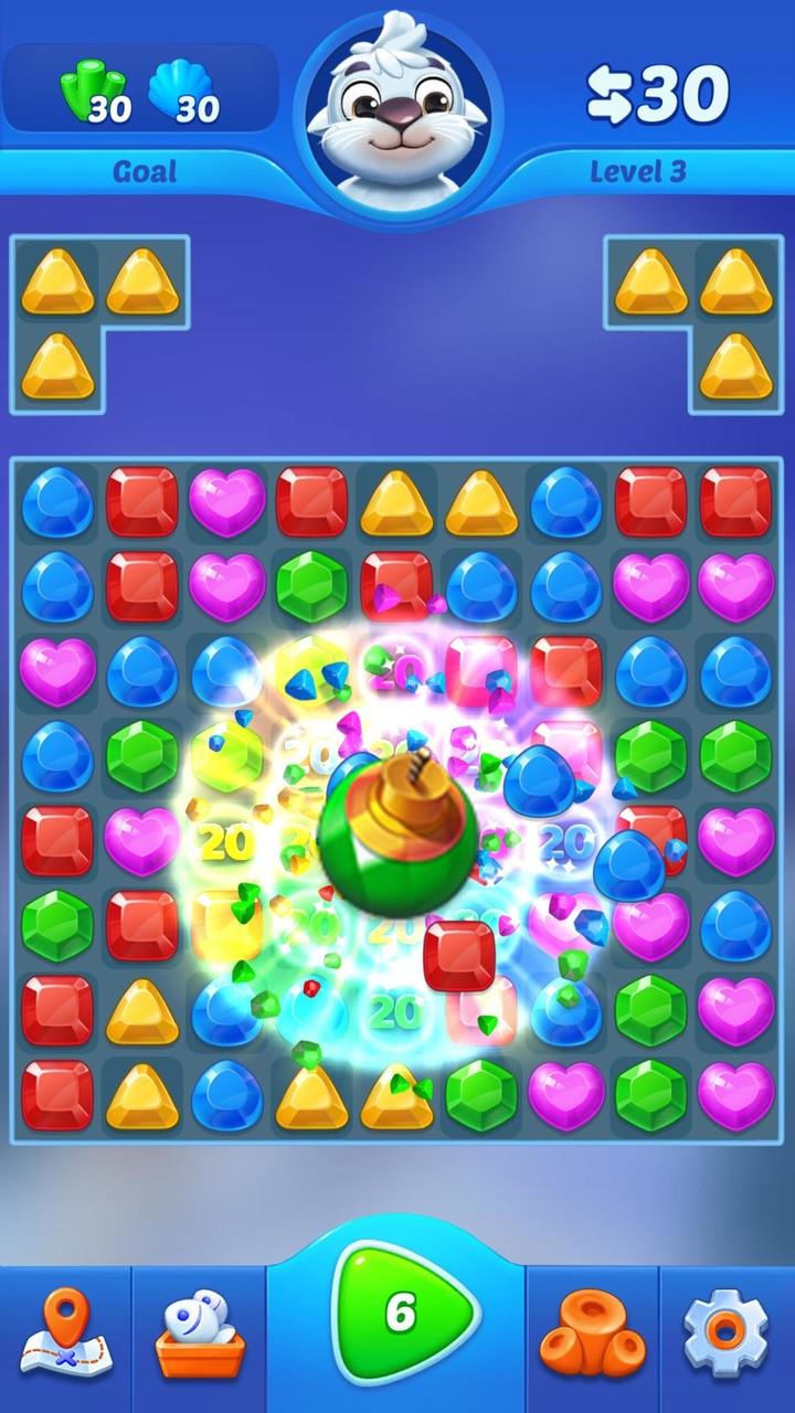 Jewel crush - match 3 game স্ক্রিনশট 3