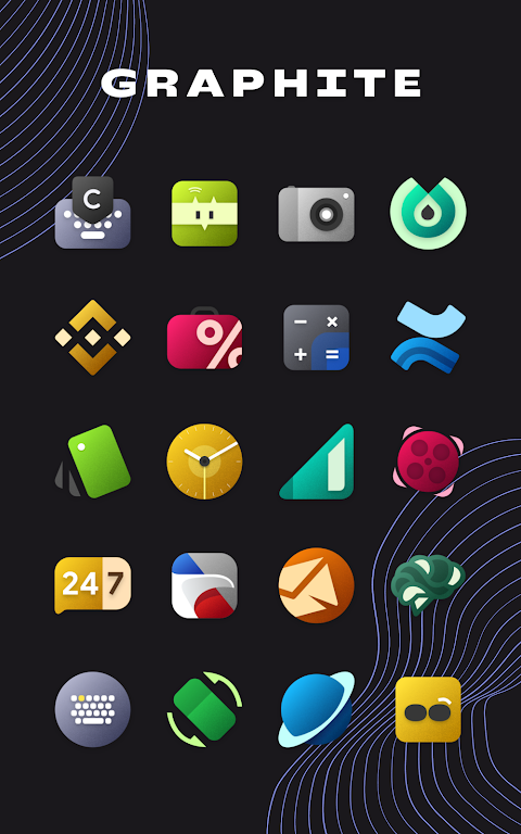 Graphite Icon Pack Mod Screenshot 2