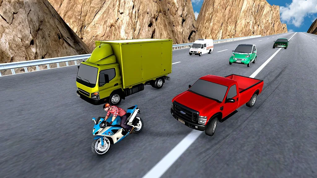 City Bike Traffic Race in Crowd Taxi 3D Schermafbeelding 4