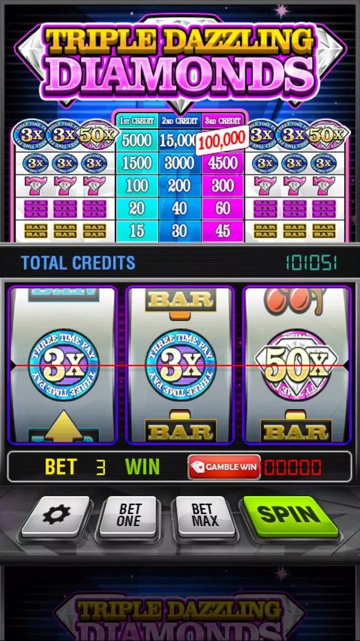 Triple Dazzling Diamonds Slots Captura de tela 1