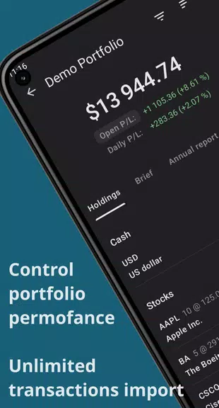 Investing portfolio tracker スクリーンショット 1