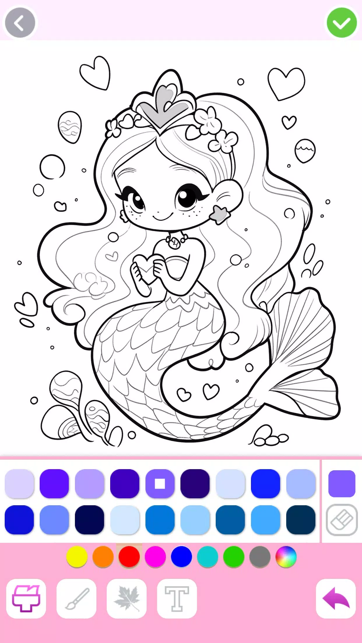 Mermaid Coloring:Mermaid games Captura de tela 1