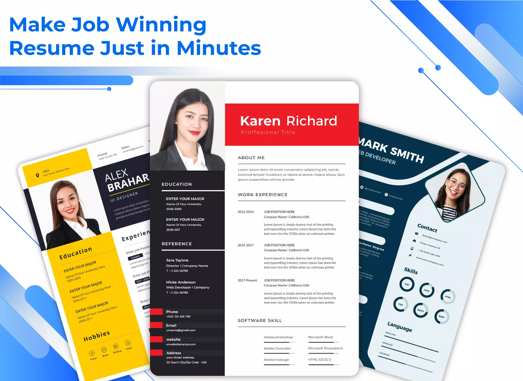 Resume Builder - PDF CV Maker Tangkapan skrin 1