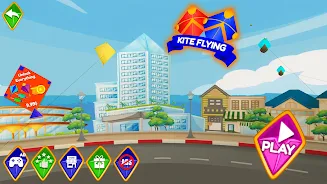 Pipa Layang Kite Flying Game Captura de pantalla 1