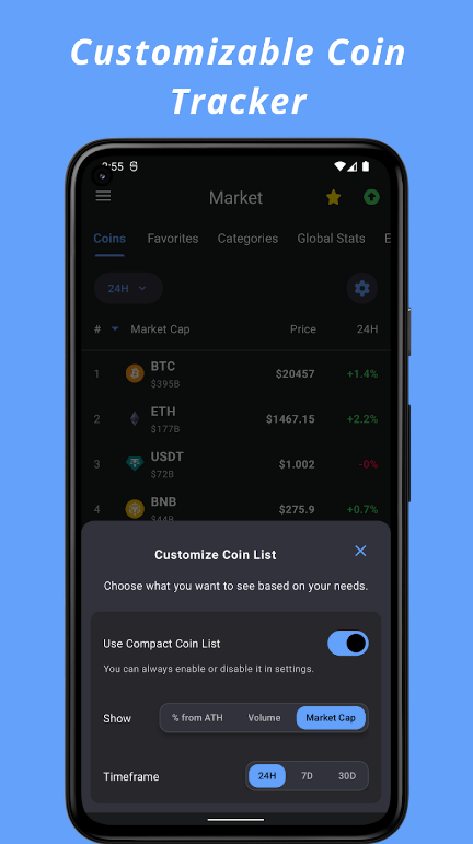 Crypto Hub Coin Stats Tracker ภาพหน้าจอ 3