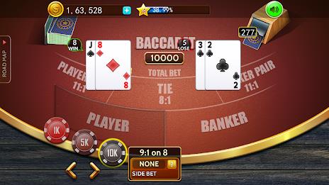 Baccarat casino offline card Captura de tela 4