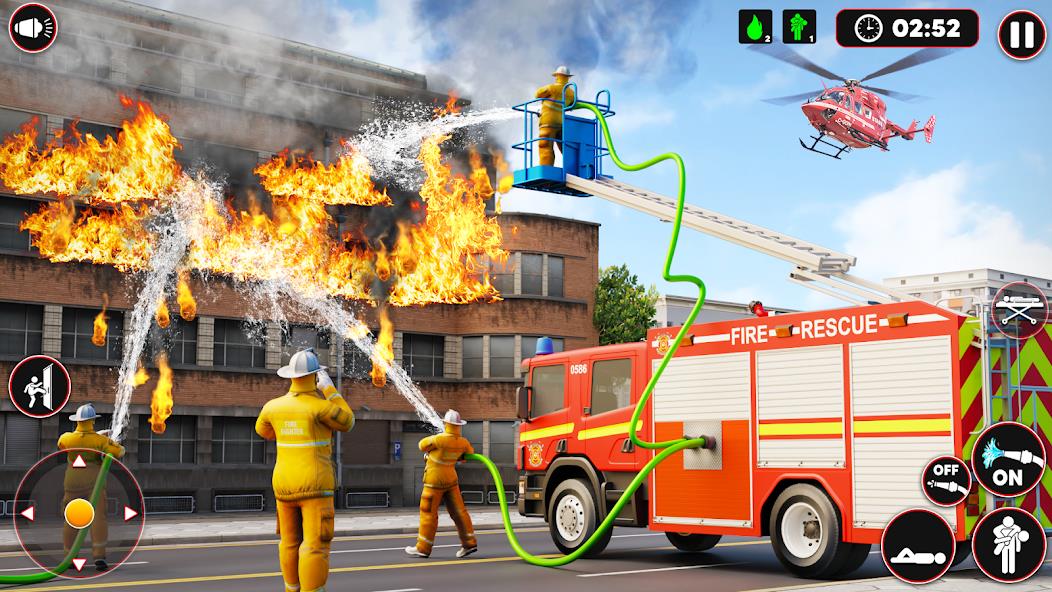 Fire Truck Sim: Truck Games Mod スクリーンショット 2