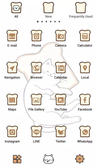 Cute Wallpaper Bread Cat Theme Zrzut ekranu 3
