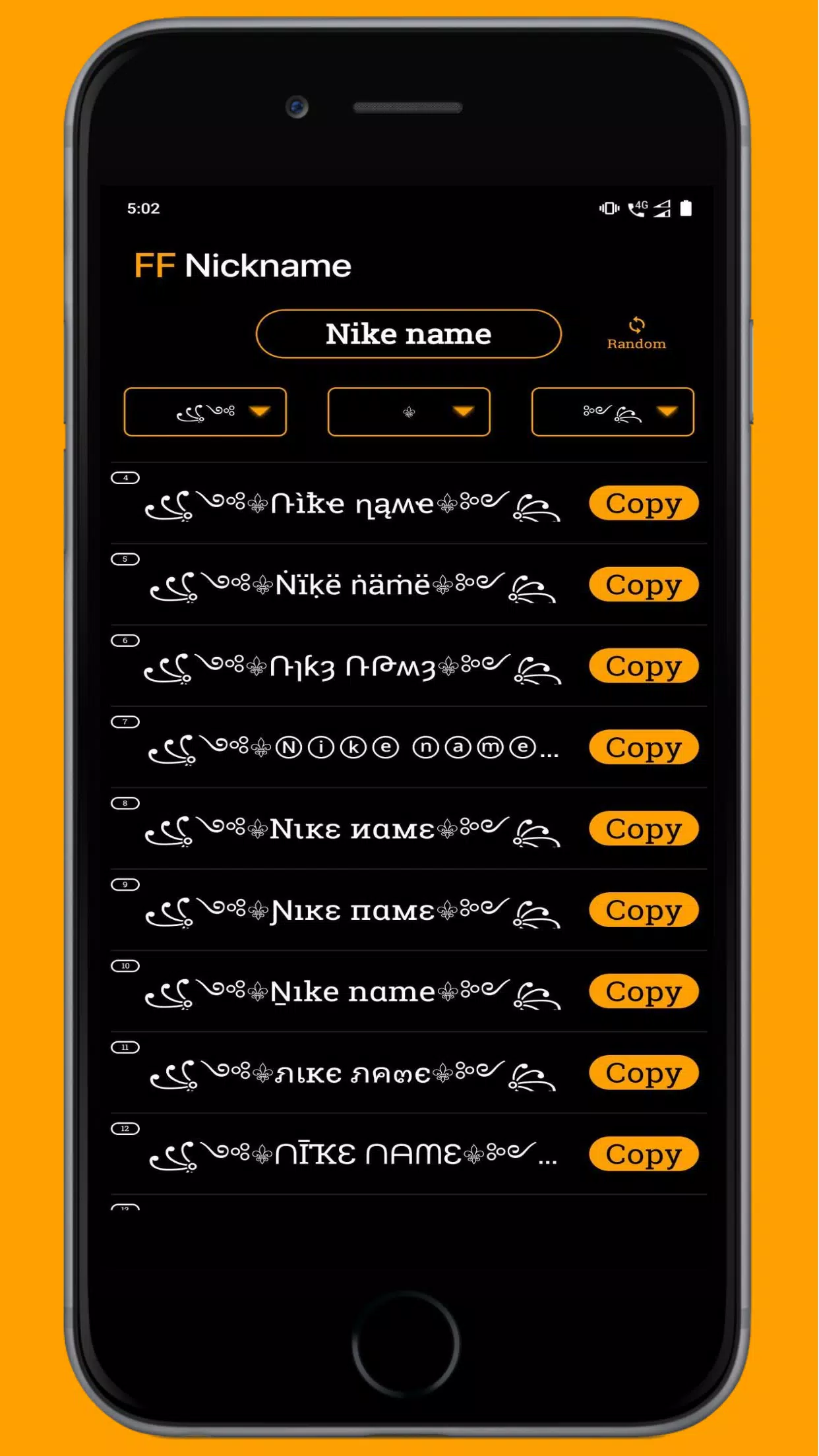 Schermata FF Name Creator - Nickname Generator For Games 4