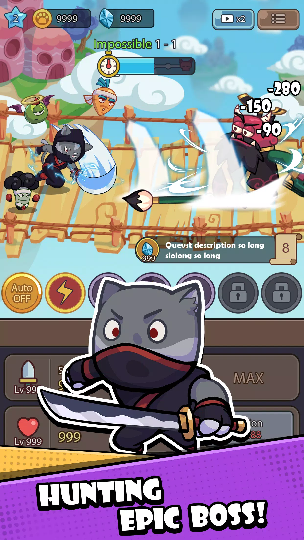 Cat Hero: Idle RPG War Tangkapan skrin 4