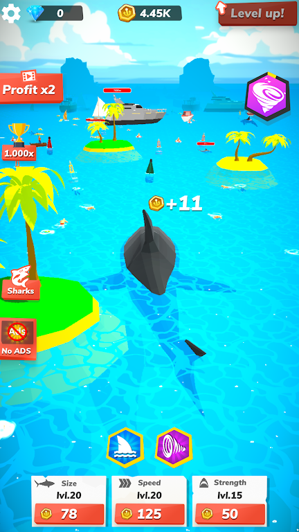 Idle Shark World - Tycoon Game 스크린샷 2