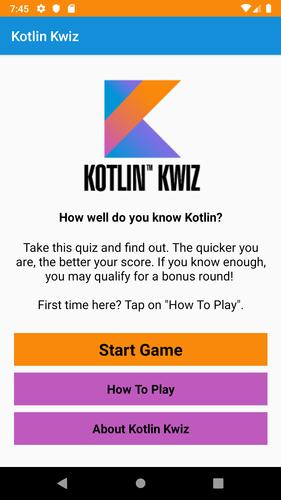 Kotlin Kwiz スクリーンショット 1