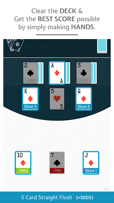 9-Draw: Poker Solitaire Puzzle Ảnh chụp màn hình 1