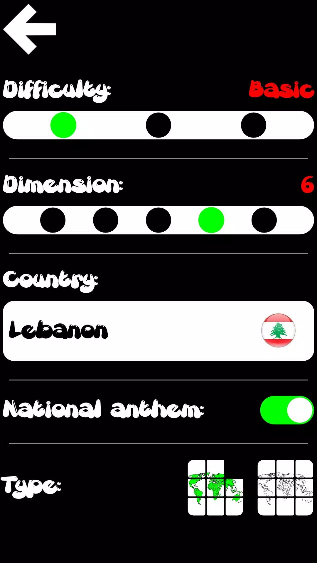 Sliding geographic puzzle Captura de tela 3