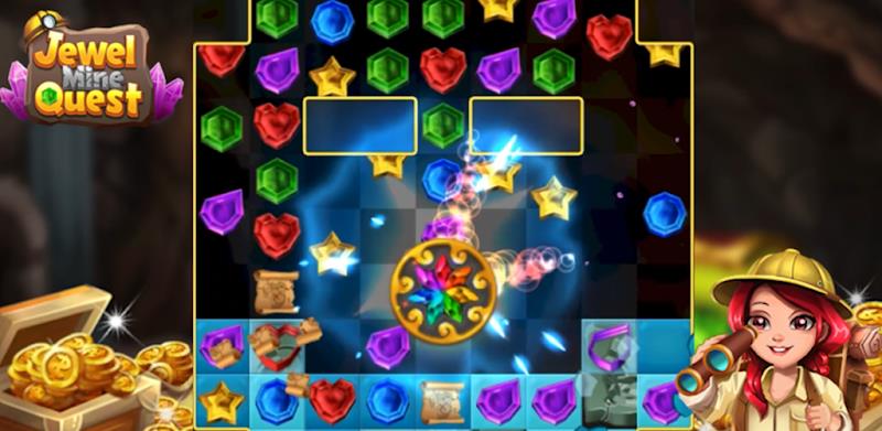 Jewel Mine Quest: Match-3 ဖန်သားပြင်ဓာတ်ပုံ 1