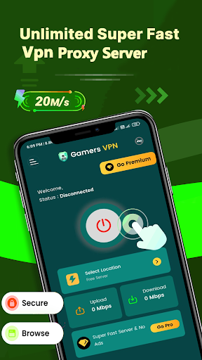 Gamers VPN: Low Ping Gaming Zrzut ekranu 3