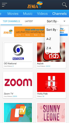 ZengaTV Mobile TV Live TV Ekran Görüntüsü 4