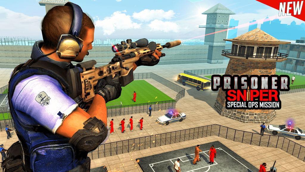 Prisoner Sniper Shooting 3D Gun Games Capture d'écran 2