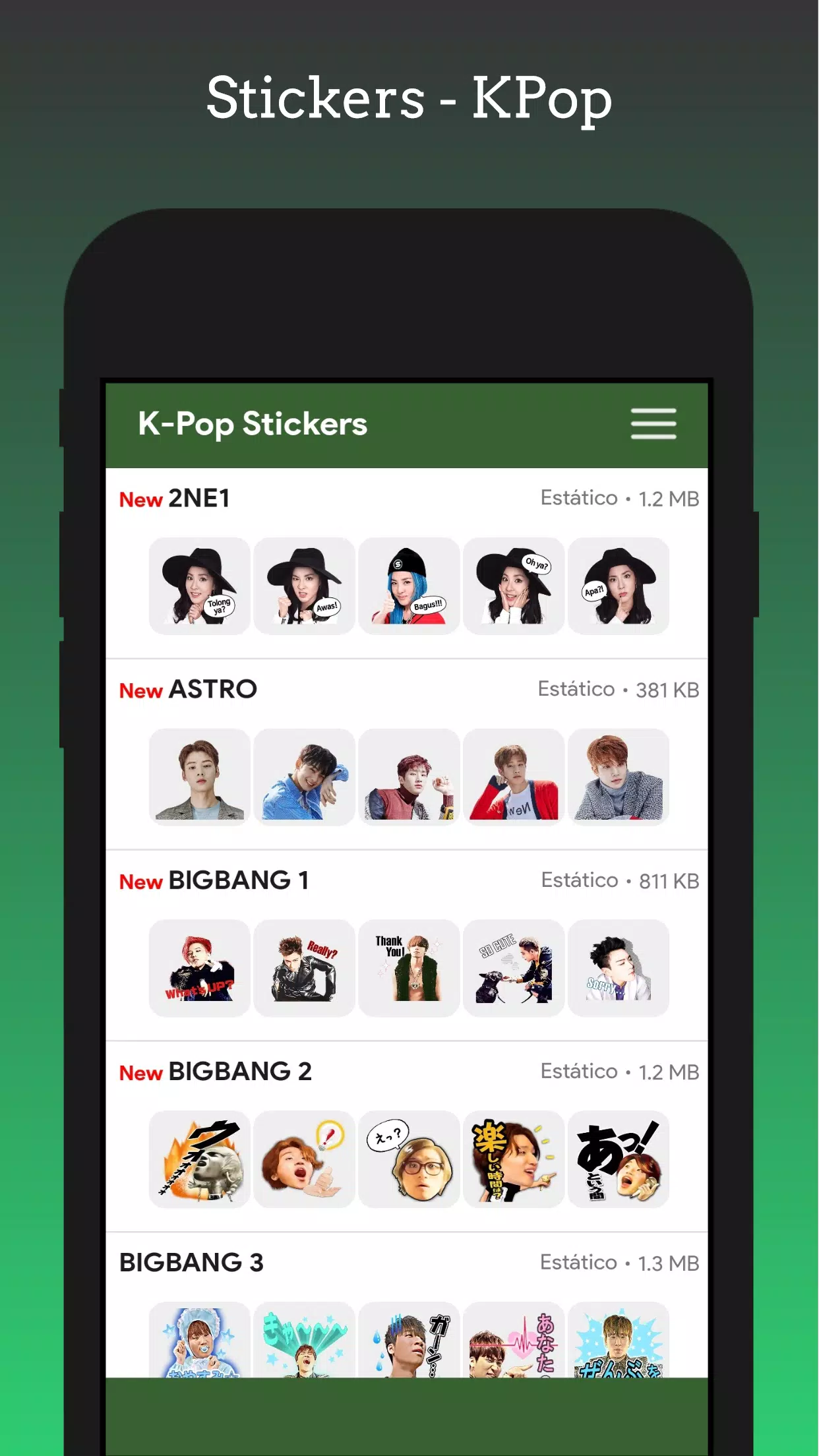 Stickers - KPop Korean BT24 স্ক্রিনশট 1