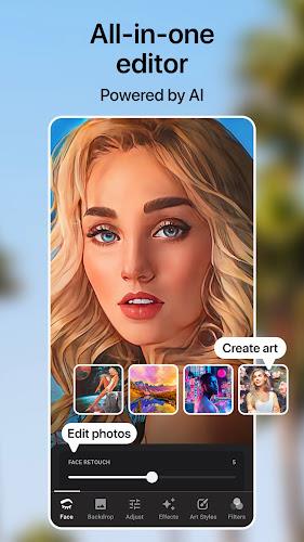 Lensa: photo editor & AI art スクリーンショット 1