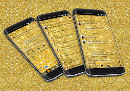 SMS Messages GlitterGold Glass Ảnh chụp màn hình 1