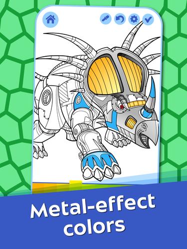 Dino Robots Coloring for Boys Tangkapan skrin 2