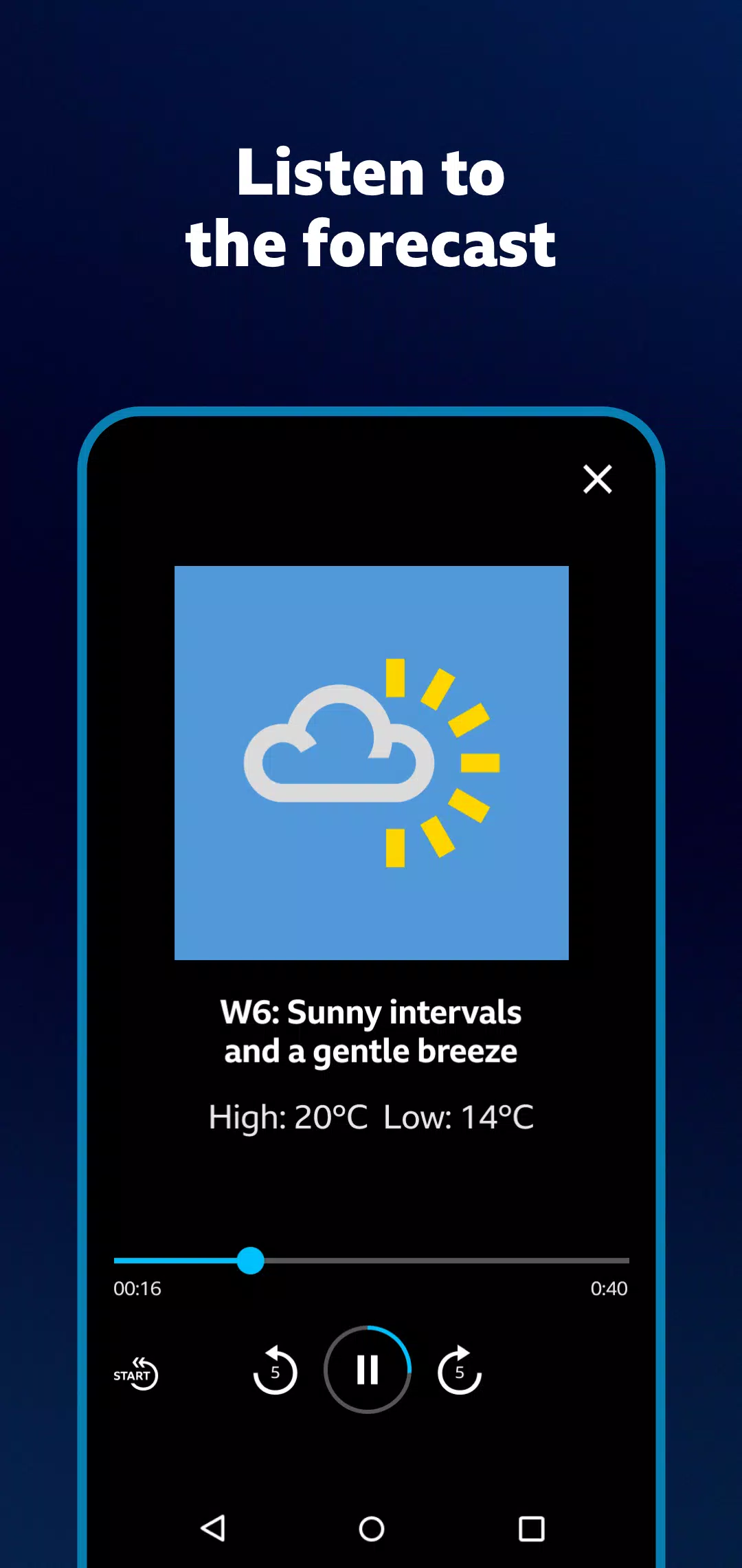 BBC Weather ဖန်သားပြင်ဓာတ်ပုံ 3