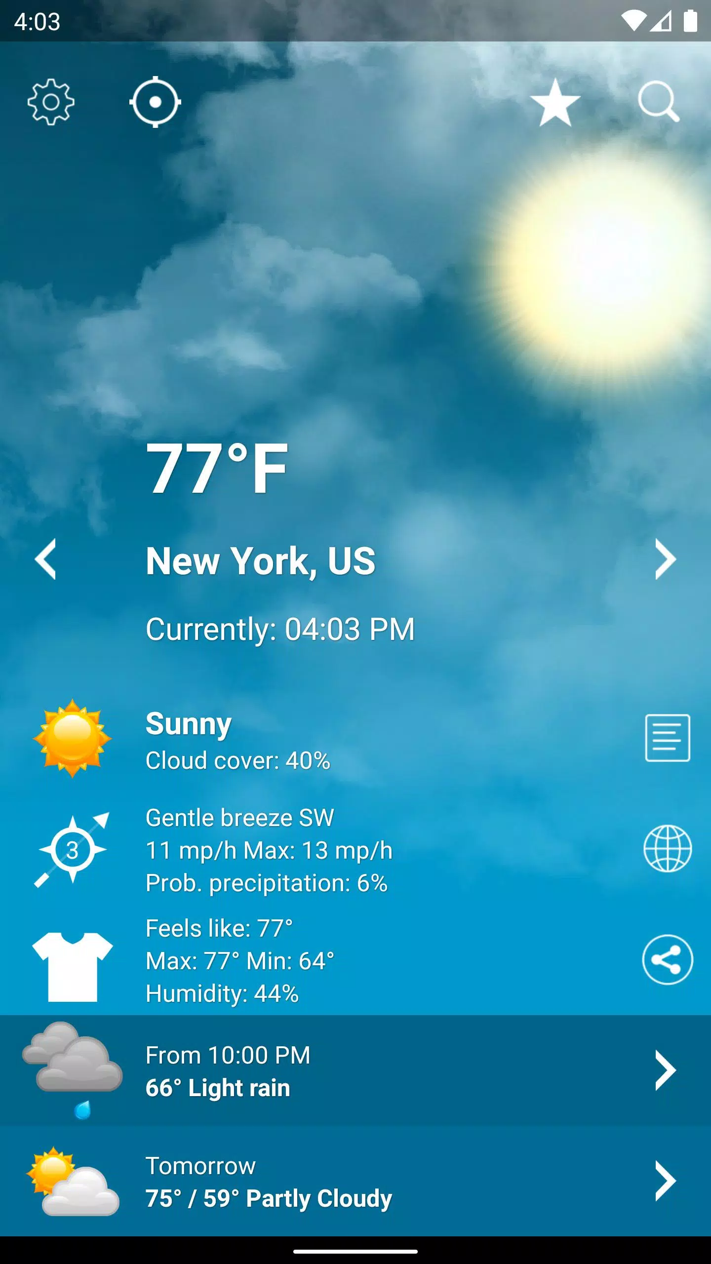 Weather XL PRO Schermafbeelding 1