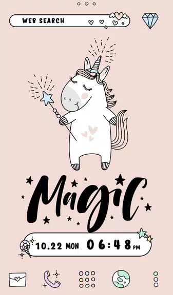 Unicorn Magic Theme Capture d'écran 1