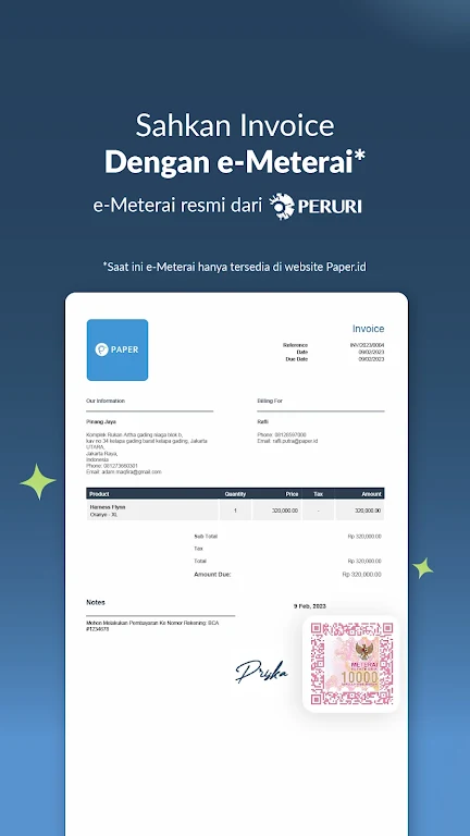 Schermata Paper.id: Invoice & Payment 3